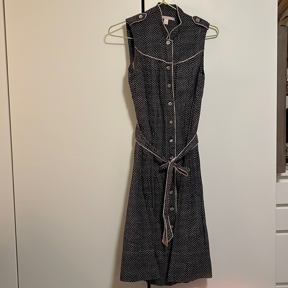 Rebecca Taylor polka dot woman dress size 0 silk& cotton